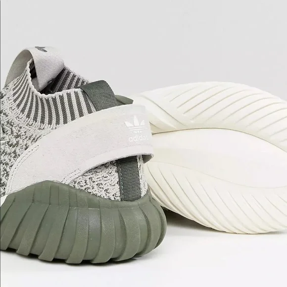 adidas Originals Tubular Doom Sock Trainers In Green - Picture 3 of 8